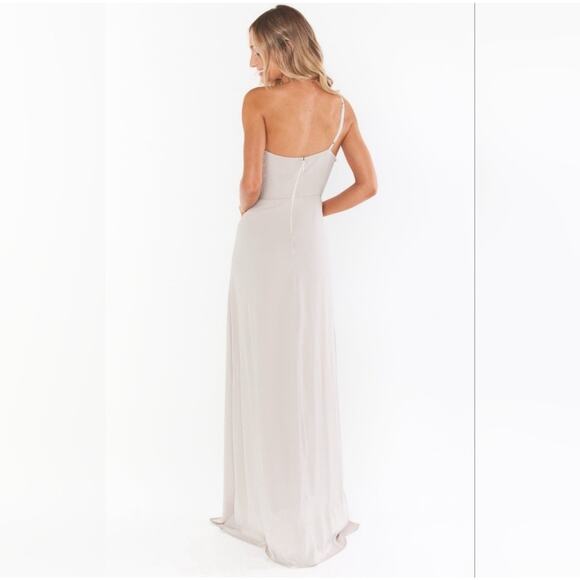 Show Me Your Mumu Shannon One Shoulder Bridesmaid Show Me The Ring Chiffon NWT M - Picture 2 of 7